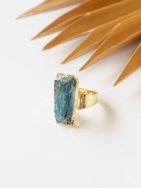 Bali Raw Kyanite Ring - Picture 2 of 5